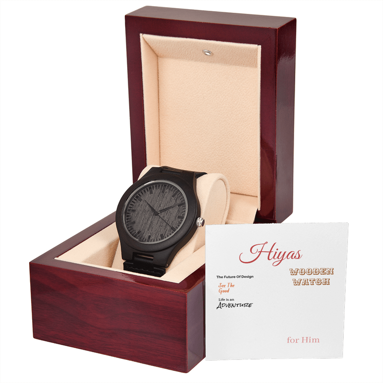 Wooden Watch Classic Timepiece worn on wrist