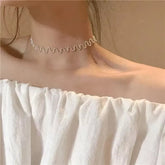 Silver Triangle Pendant Necklace adjustable chain length