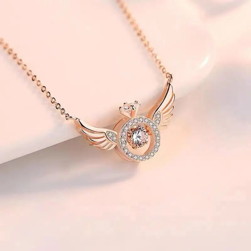 Angel Wings Clavicle Necklace elegant daily wear