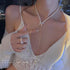 Silver Triangle Pendant Necklace casual outfit styling