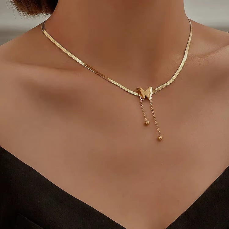 Silver Triangle Pendant Necklace layered necklace look