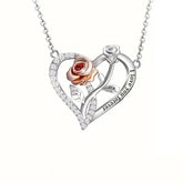I Love You Forever Rose Gift Box Necklace romantic gift