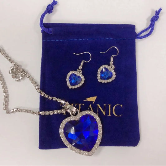 Titanic Heart of the Ocean Jewelry Set