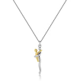 14K Gold Plated Embrace Jewelry Set necklace front view