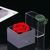 I Love You Forever Rose Gift Box Necklace open box view