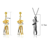 14K Gold Plated Embrace Jewelry Set full view