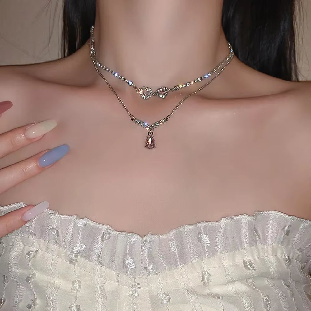 Silver Triangle Pendant Necklace formal wear accessory