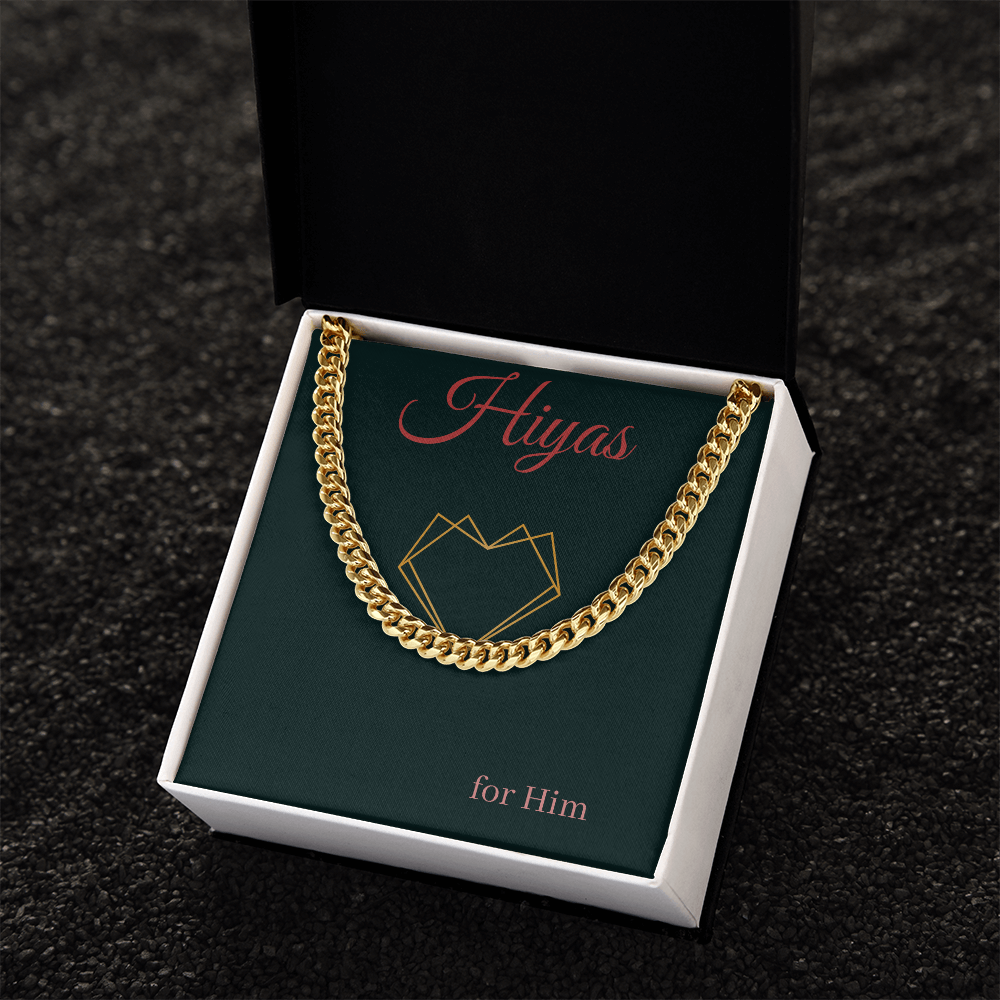 Cuban Chain Necklace worn with casual outfit
