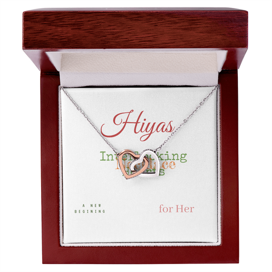 Interlocking Hearts Necklace pendant close-up