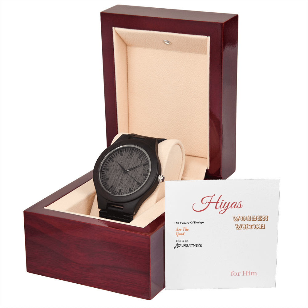 Wooden Watch Classic Timepiece worn on wrist