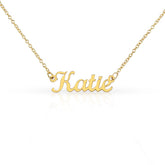 Custom Name Necklace for Women worn on model