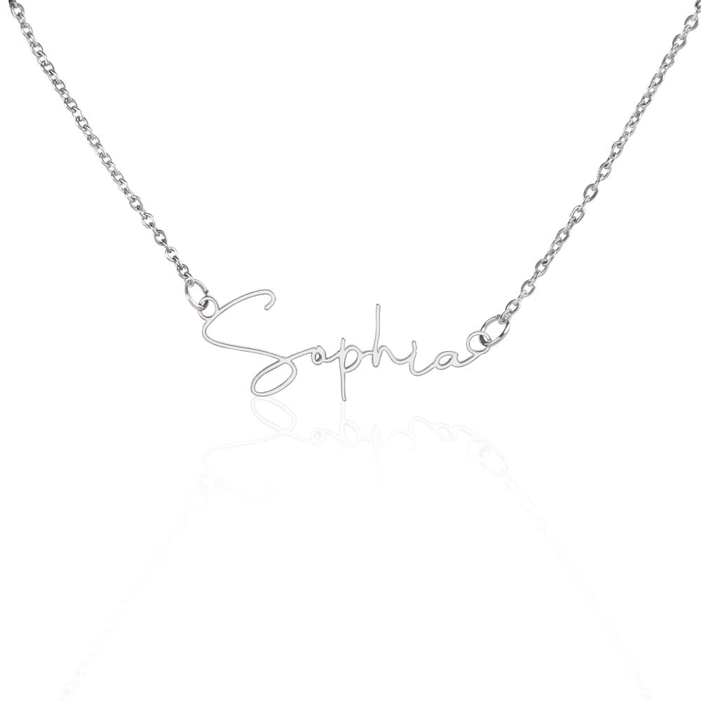 Personalized name necklace featuring the name &