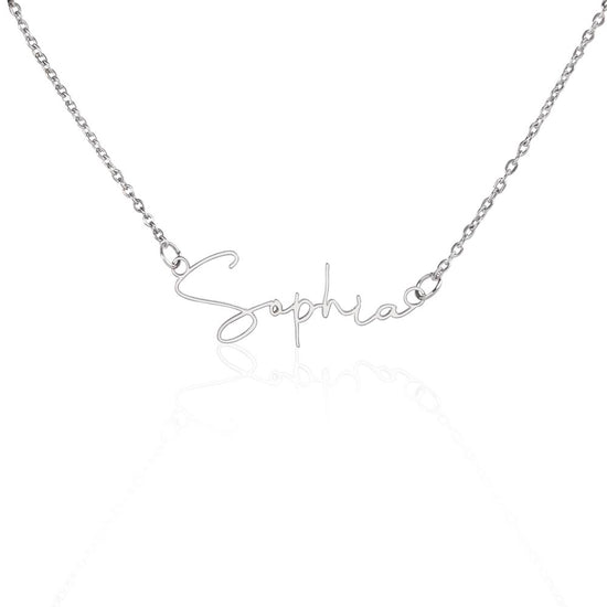 Personalized name necklace featuring the name &