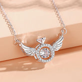 Angel Wings Clavicle Necklace worn on neckline