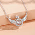 Angel Wings Clavicle Necklace worn on neckline