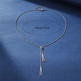 Silver Triangle Pendant Necklace geometric shape