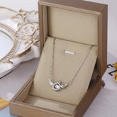 Angel Wings Clavicle Necklace heart wing detail