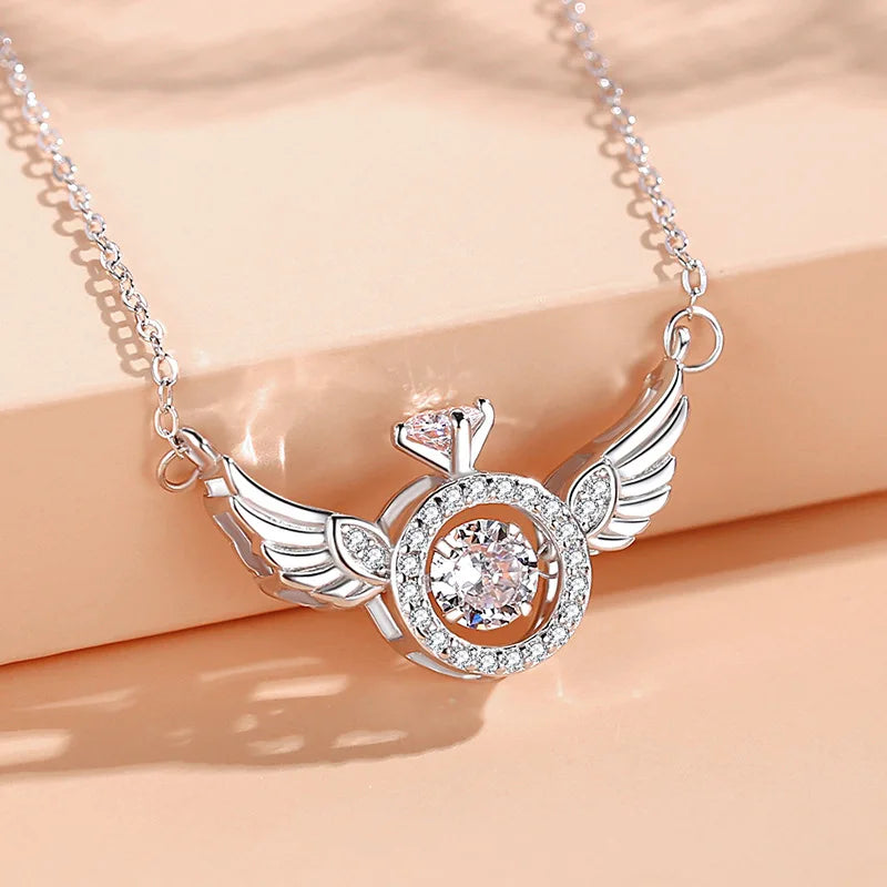 Angel Wings Clavicle Necklace light luxury design