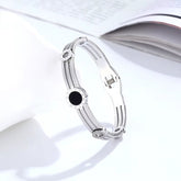Roman Numeral Gear Bangle for Women elegant design